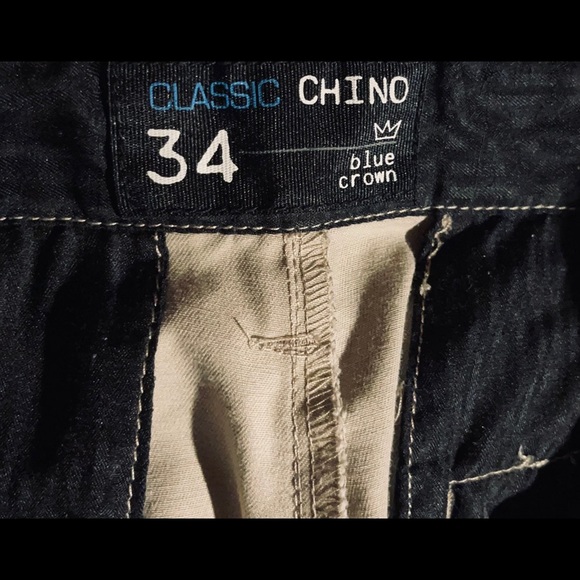 Men’s Blue Crown Classic Chino Shorts - Picture 3 of 3